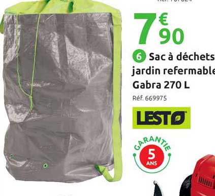 sac à déchets jardin refermable gabra lesto