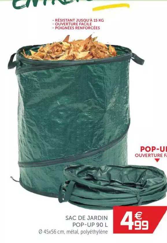 sac de jardin pop-up 90 l
