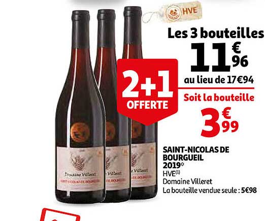 saint-nicolas de bourgueil 2019 hve domaine villeret