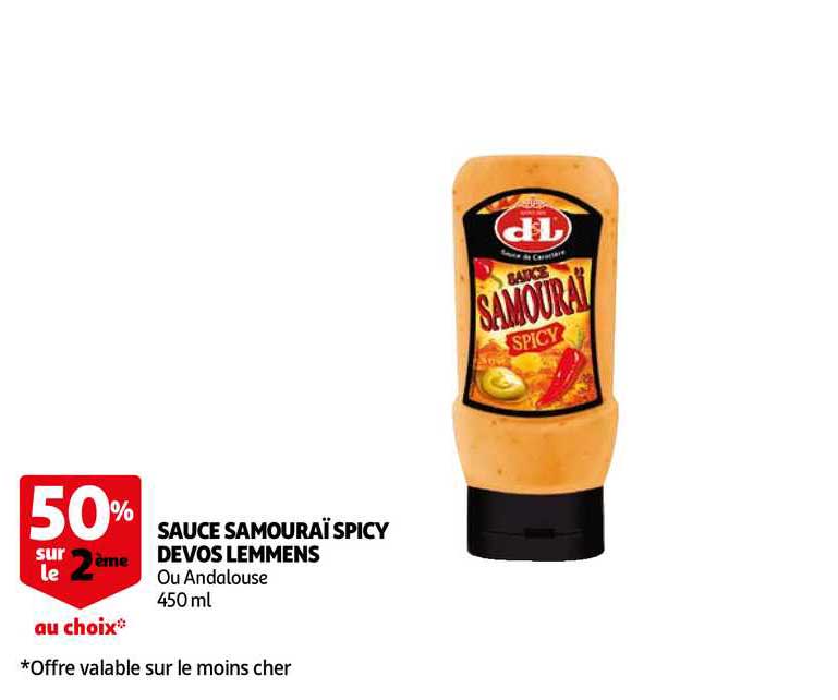 sauce samouraï spicy devos lemmens