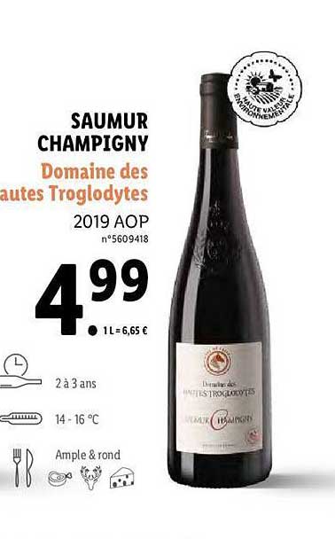 saumur champigny domaine des autes troglodytes 2019 aop