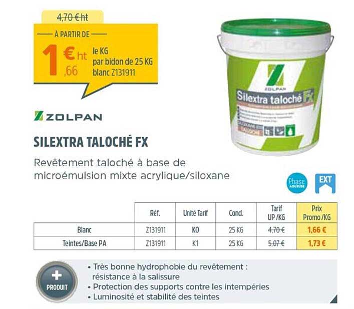 silextra taloché fx zolpan
