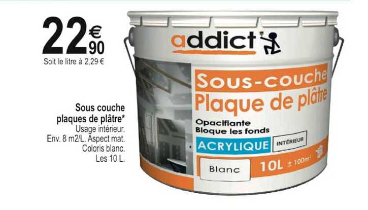 sous couche plaques de plâtre addict