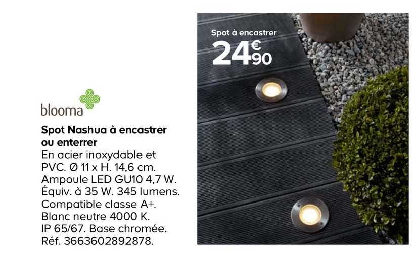 spot nashua à encastrer ou enterrer blooma