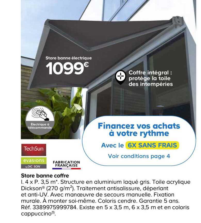 store banne coffre techsun