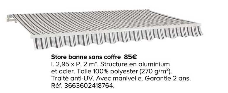 store banne sans coffre