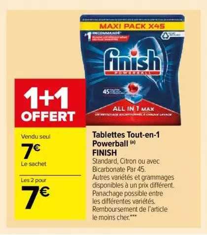tablettes tout-en-1 powerball finish