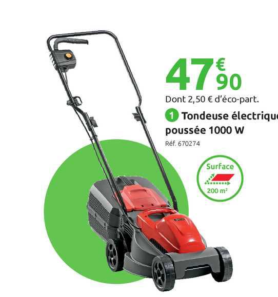 tondeuse électrique poussée 1000 w
