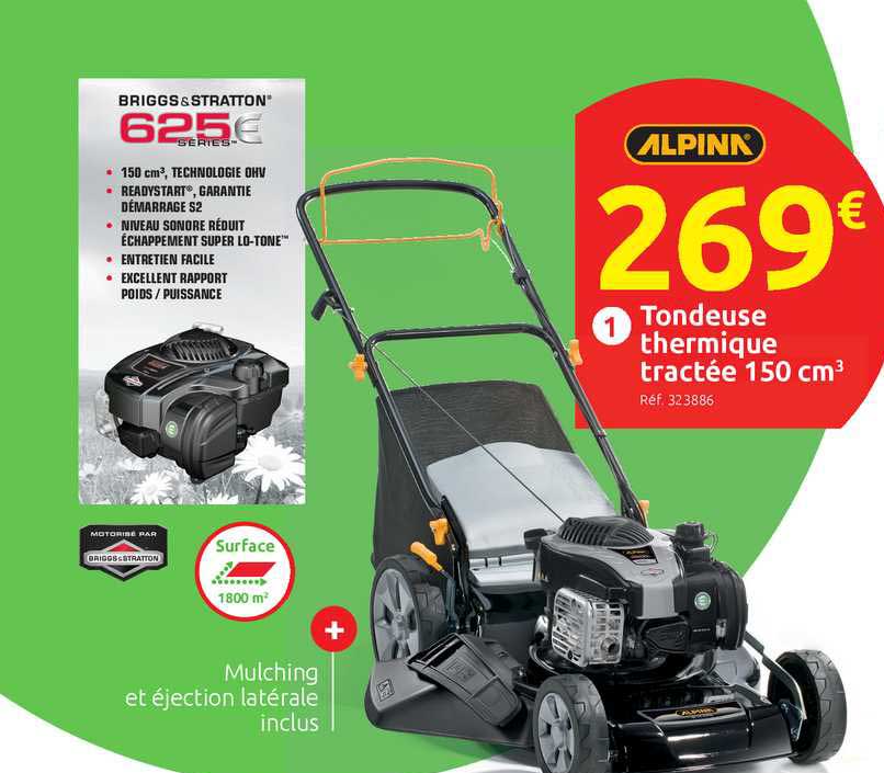 tondeuse thermique tractée 150 cm3 alpina
