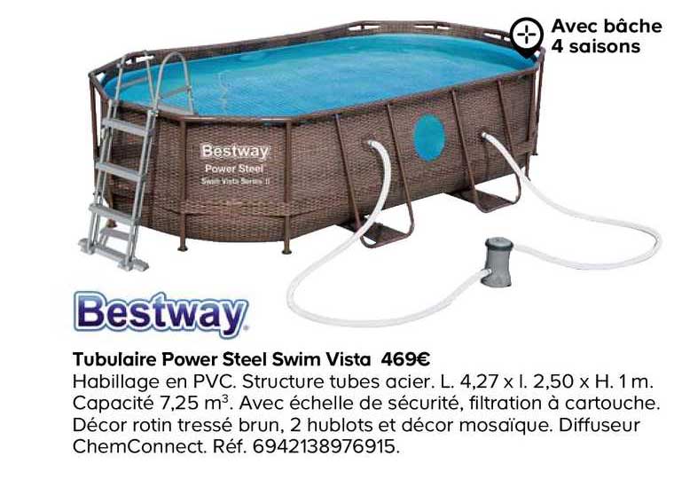tubulaire power steel swim vista bestway
