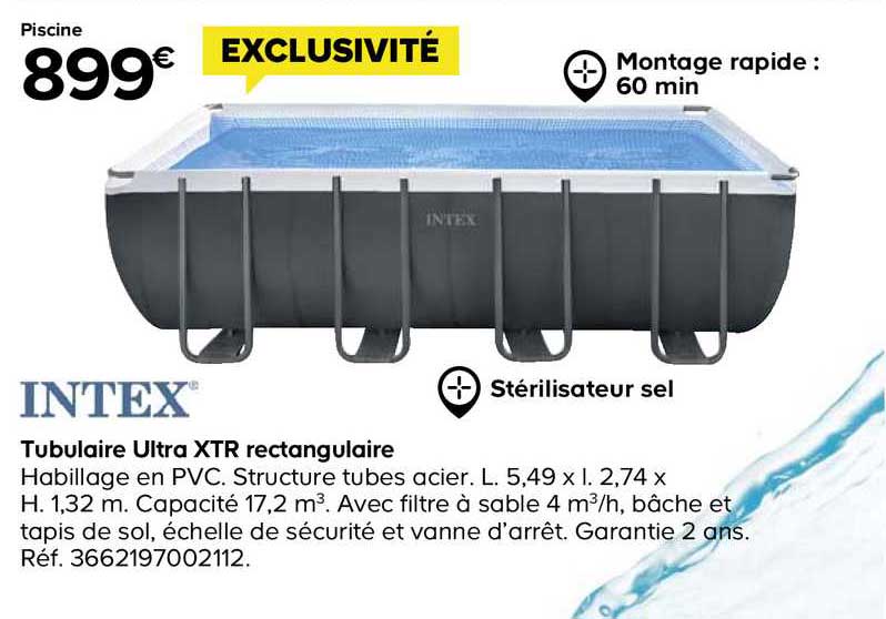 tubulaire ultra xtr rectangulaire intex