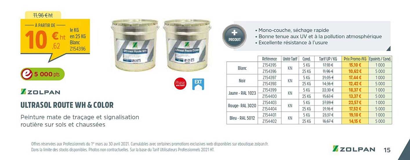 ultrasol route wh & color zolpan