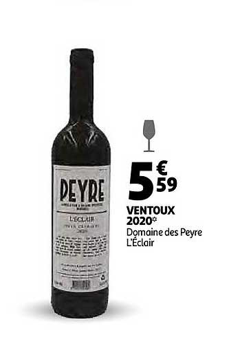 ventoux 2020 domaine des peyre l'éclair