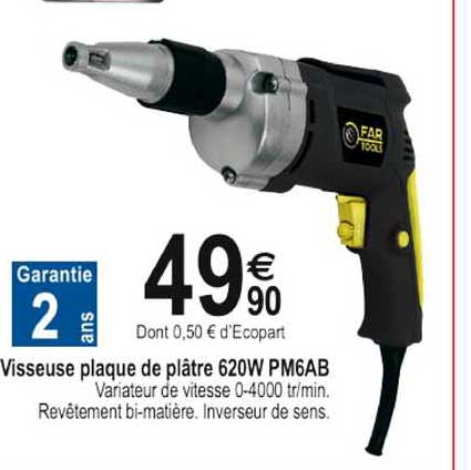 visseuse plaque de plâtre 620w pm6ab
