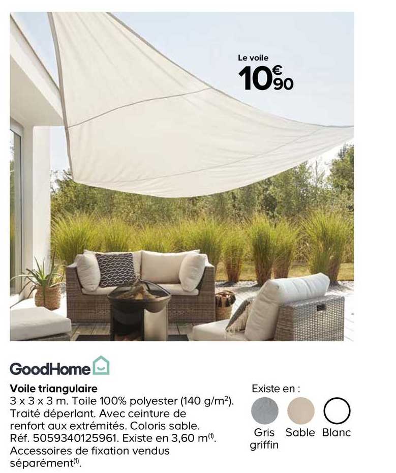 voile triangulaire goodhome