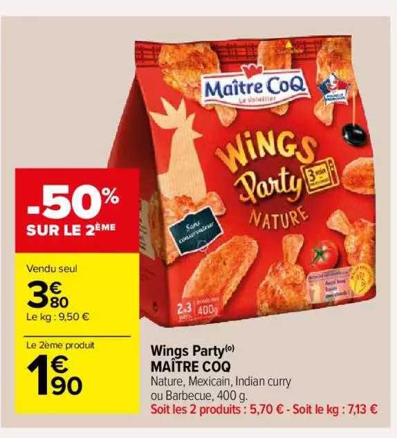 Wings Party Maître Coq