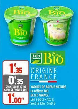 yaourt de brebis nature le réflexe bio belle france