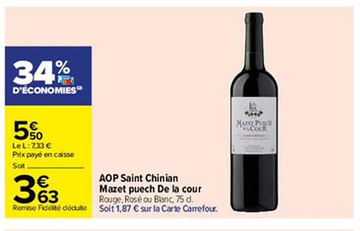 aop saint chinian mazet puech de la cour