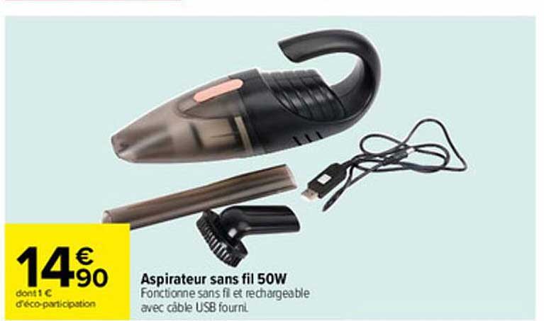 aspirateur sans fil 50w