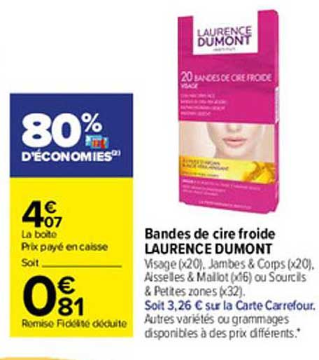 bandes de cire froide laurence dumont