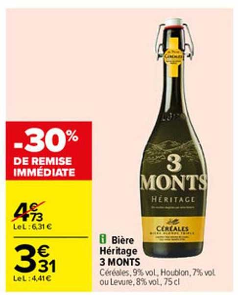 bière héritage 3 monts