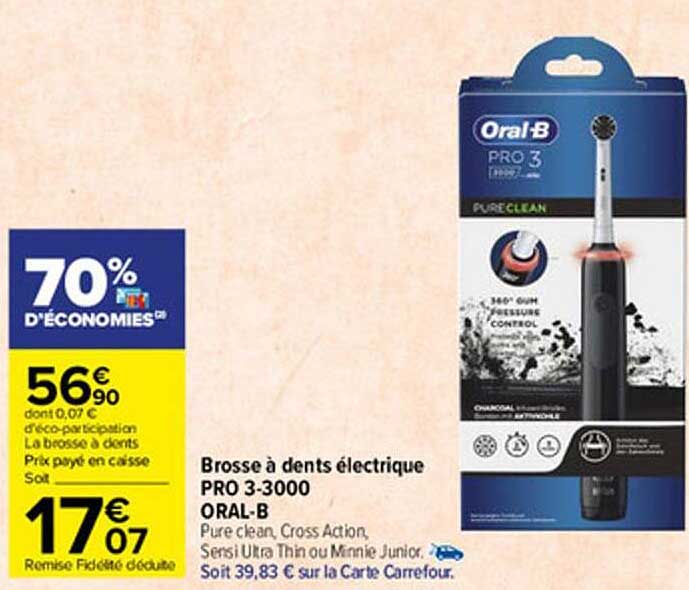 brosse à dents électrique pro 3-3000 oral-b