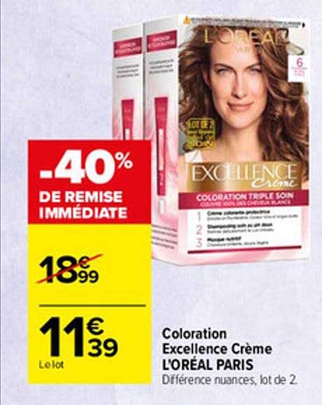 Coloration Excellence Crème L'oréal Paris