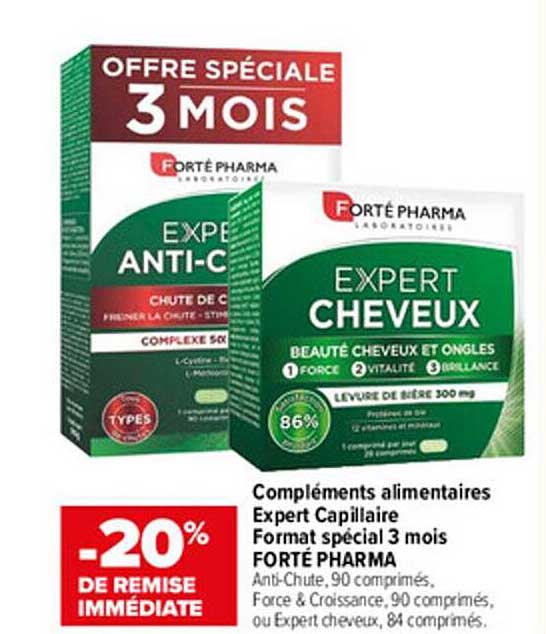 compléments alimentaires expert capillaire format spécial 3 mois forté pharma