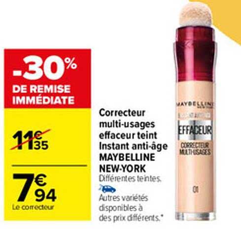 Correcteur Multi-usages Effaceur Teint Instant Anti-âge Maybelline New-york
