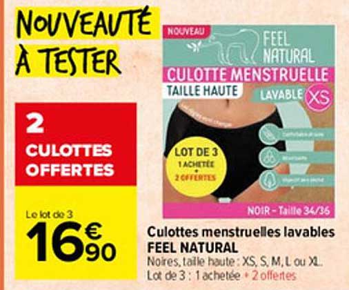culottes menstruelles lavables feel natural