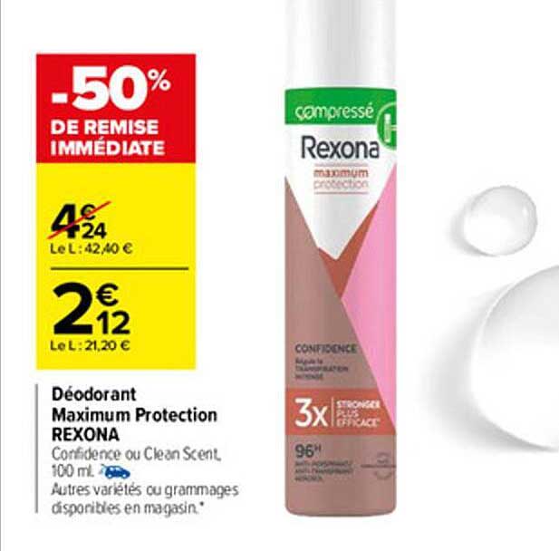 déodorant maximum protection rexona