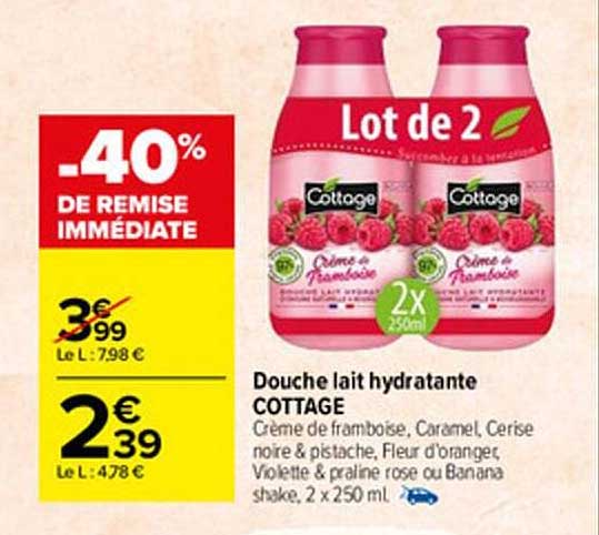 Douche Lait Hydratante Cottage
