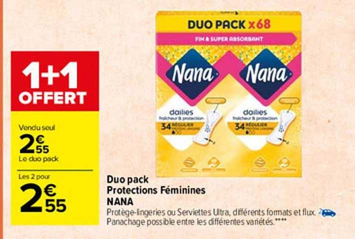 duo pack protections féminines nana