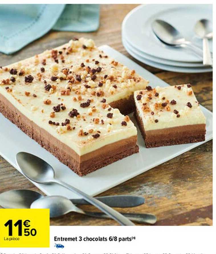 entremet 3 chocolats 6-8 parts