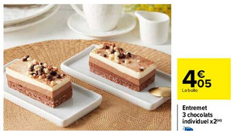 entremet 3 chocolats individuel x2