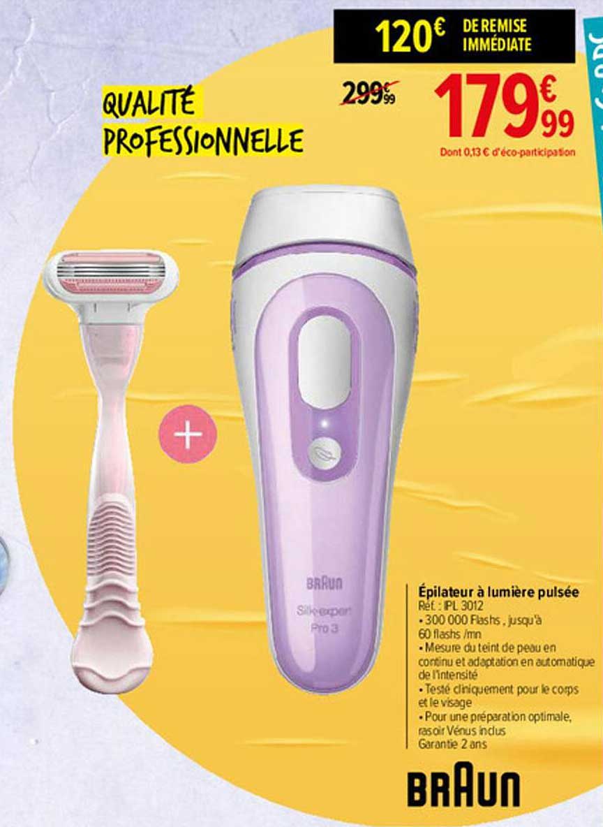 épilateur à lumière pulsée braun