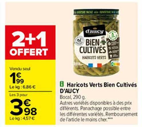 haricots verts bien cultivés d'aucy