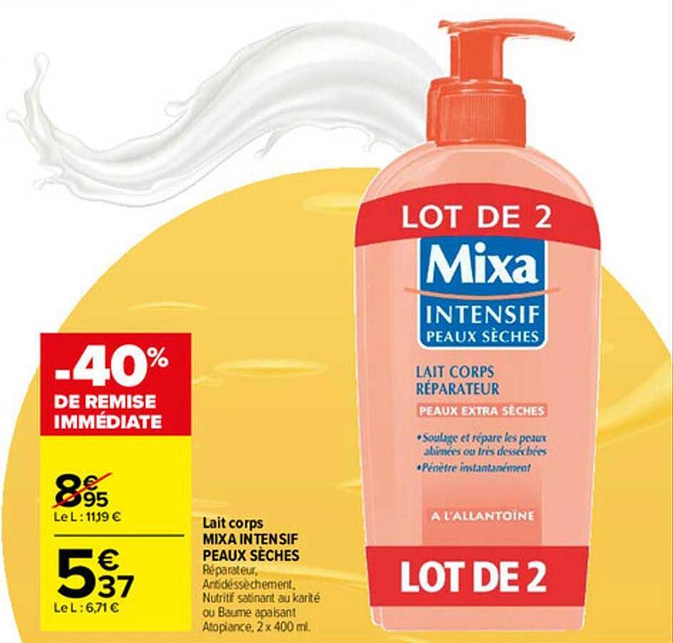 Lait Corps Mixa Intensif Peau Sèches