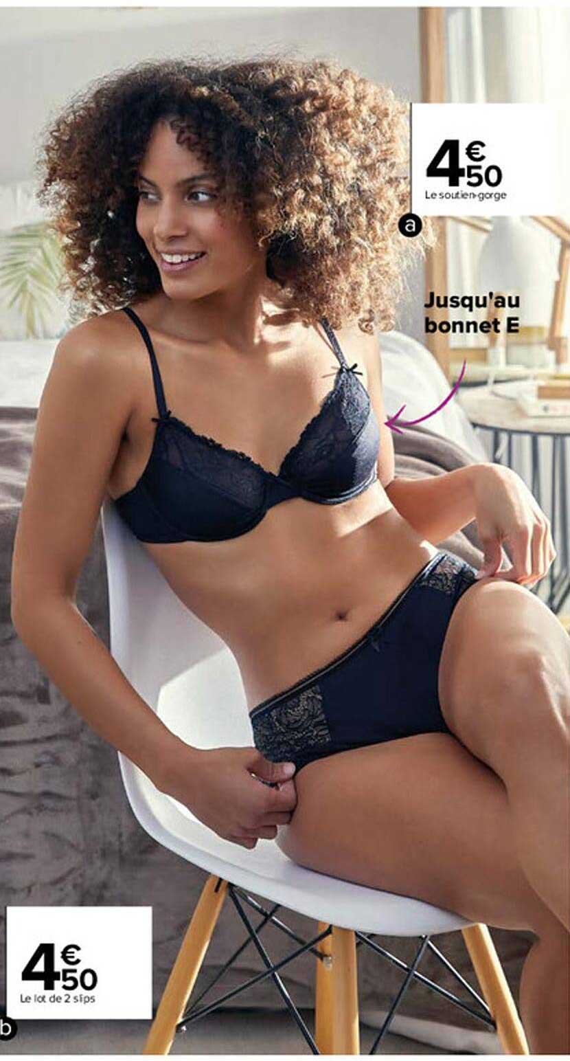 le soutien-gorge, le lot de 2 slips