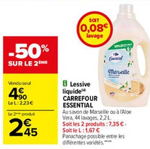 Lessive Liquide Carrefour Essential