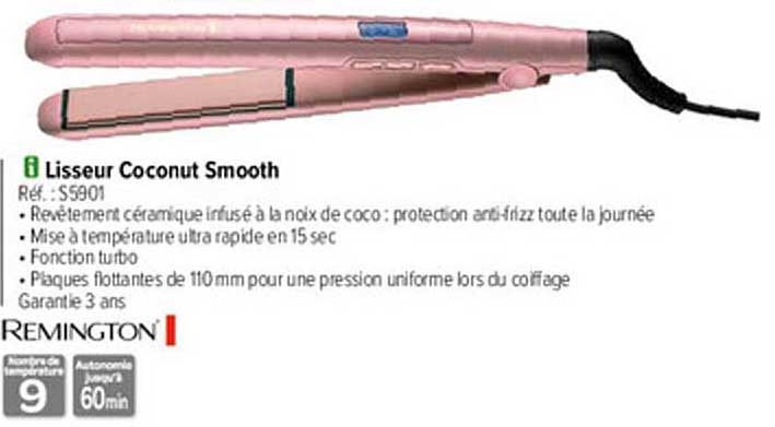 lisseur coconut smooth remington