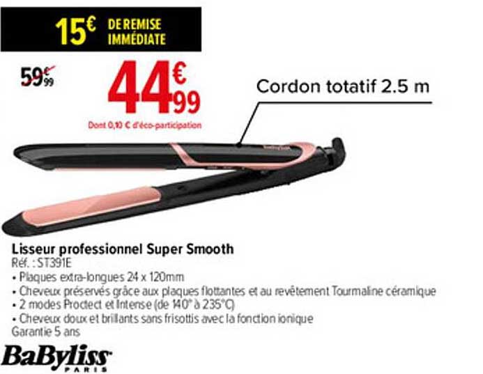 lisseur professionnel super smooth babyliss