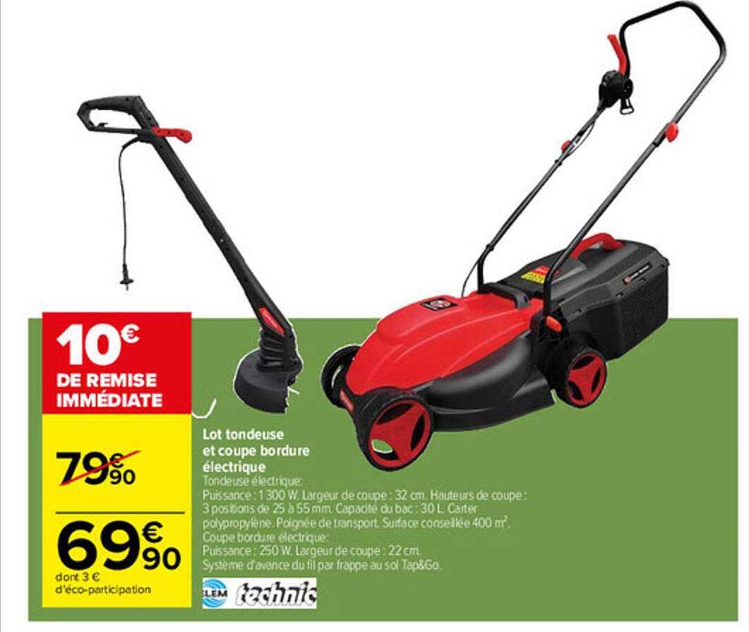 Lot Tondeuse Et Coupe Bordure électrique Technic