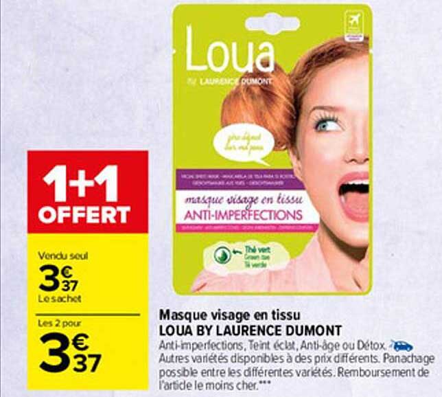 masque visage en tissu loua by laurence dumont