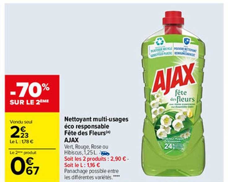 nettoyant multi-usages éco responsable fête des fleurs ajax