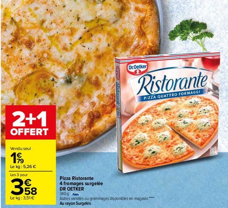Pizza Ristorante 4 Fromages Surgelée Dr Oetker