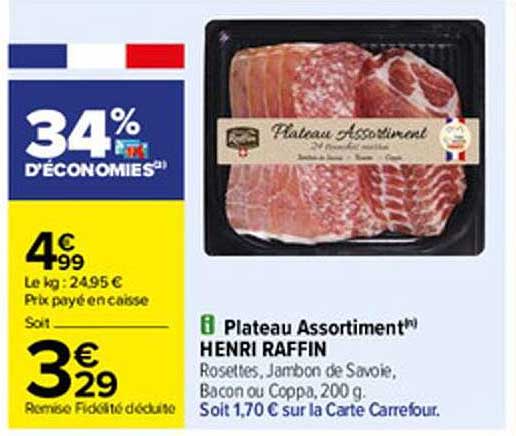 plateau assortiment henri raffin