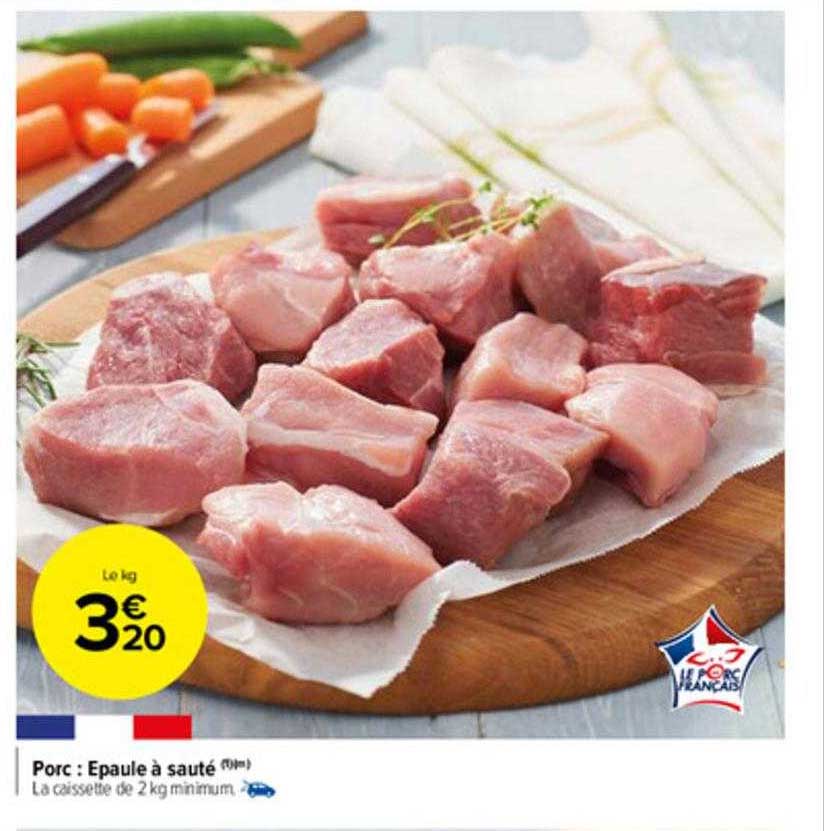 Porc : épaule à Sauté