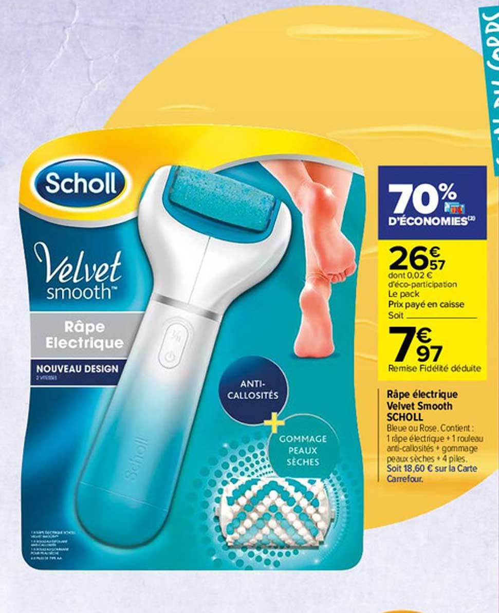 râpe électrique velvet smooth scholl