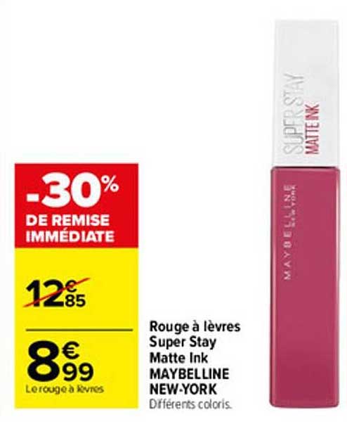 rouge à lèvres super stay matte ink maybelline new-york